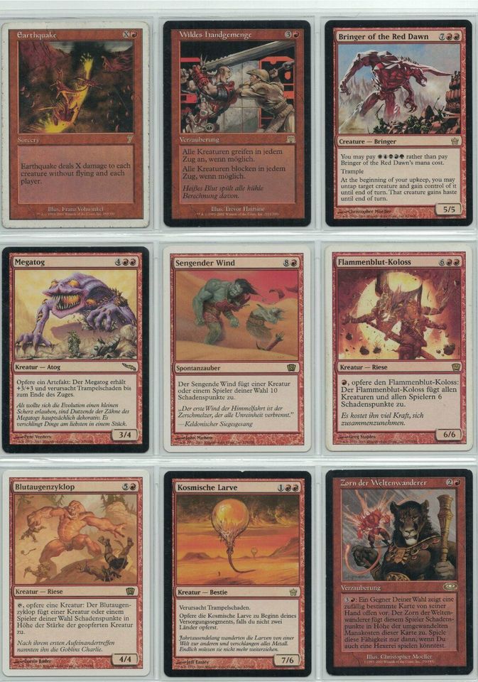 Magic the Gathering Karten MTG Sammlung Rare Selten Rot in Jena