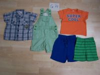 Paket, Junge, Latzhose, T-Shirt Supercool, Hemd, Shorts, Gr. 74 Sachsen-Anhalt - Wettin-Löbejün Vorschau