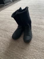 Ecco Winterschuhe Stiefel Leder Lammfell Gr. 36 schwarz Bergedorf - Hamburg Lohbrügge Vorschau