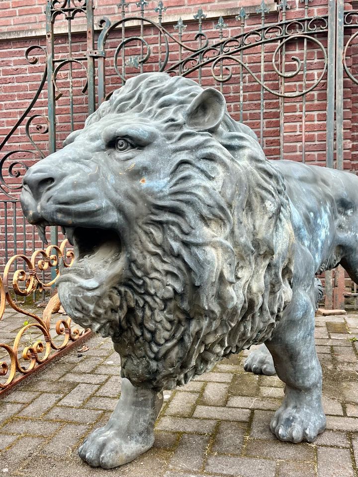 Antik 1/2 XL 2 Meter 200 KG Bronze Löwe lebensgroß Figur Skulptur in Mönchengladbach