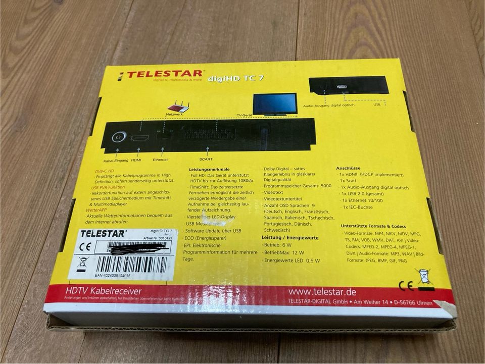 verkaufe gebr. HDTV Kabel Receiver Telestar in Landau a d Isar