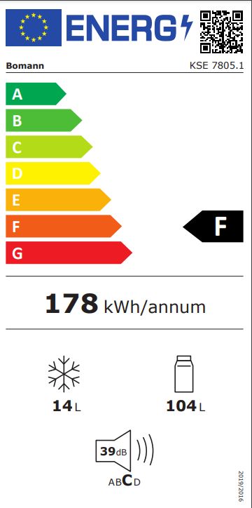 Bomann KSE 7805.1 Einbau-Kühlschrank EEK: F in Simmern