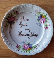 Hochzeitsteller mit Widmung und Blumendekor Sachsen - Delitzsch Vorschau