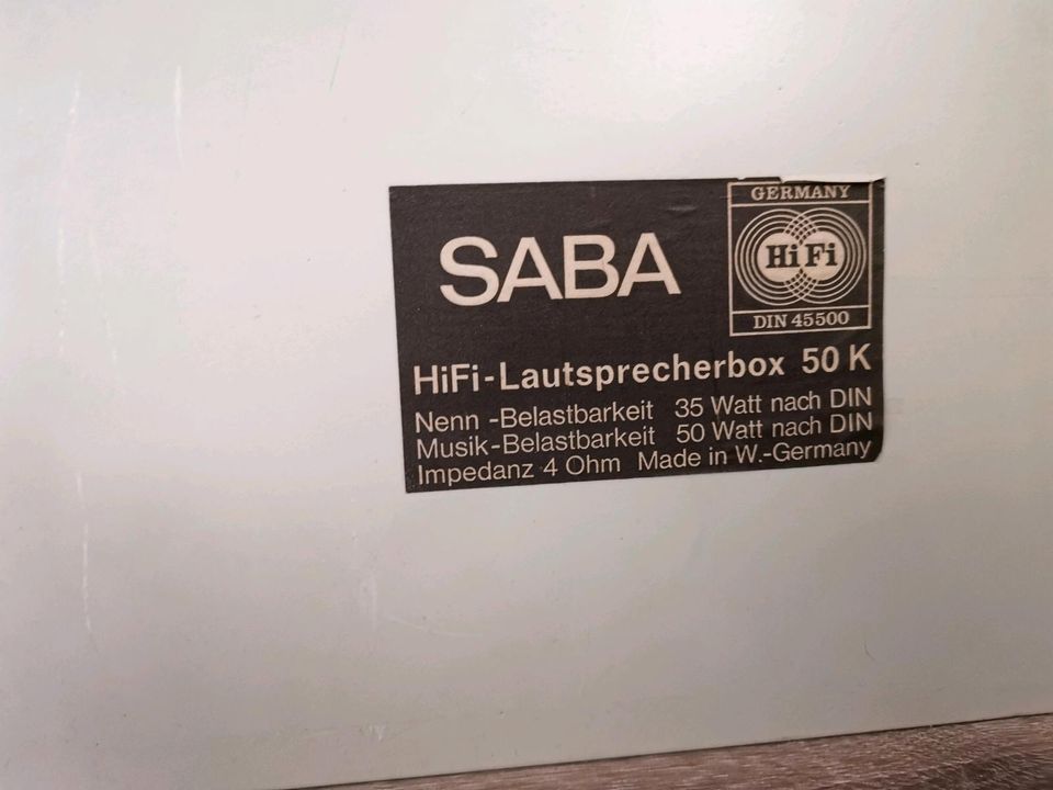 Saba Lautsprecher 50k 2 Stück in Soltau