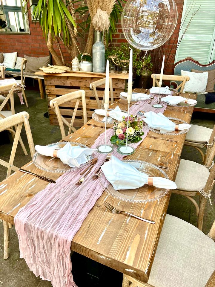 VERMIETUNG Platzteller rosé rosa Perlen Hochzeit Dekoteller in Eilenburg