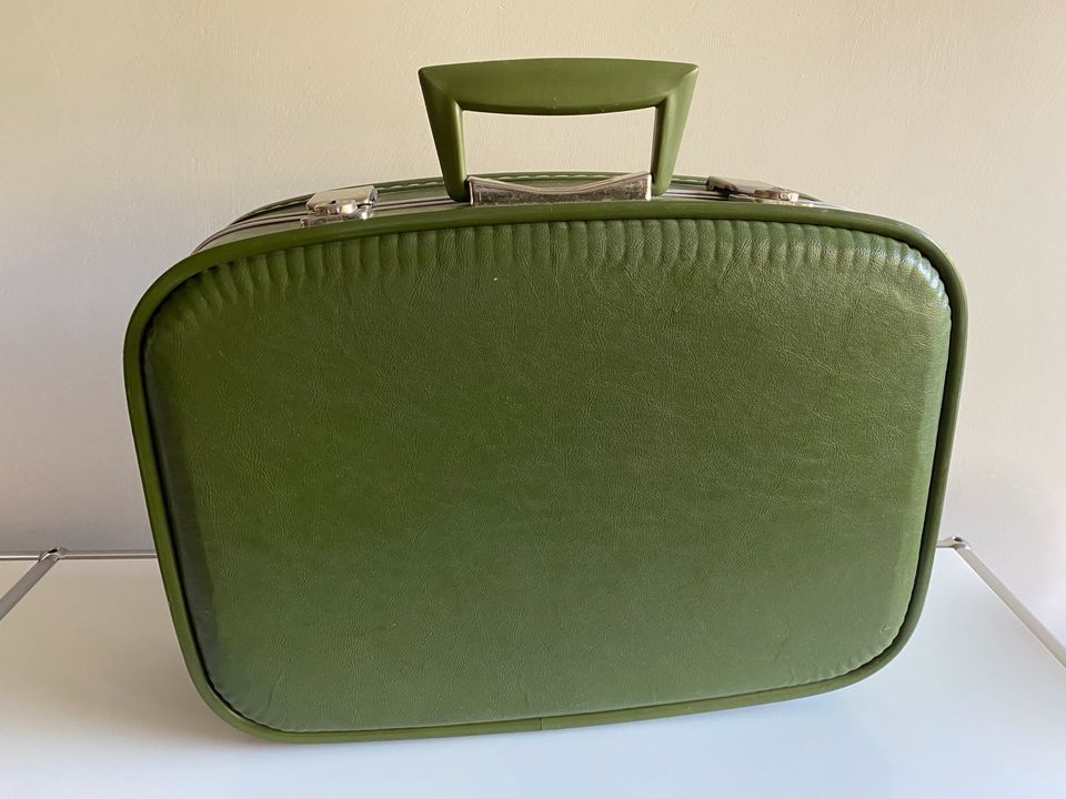 Vintage Koffer Reisekoffer Deko Box Kiste Grün Antik 50er 60er Ra in Pulheim