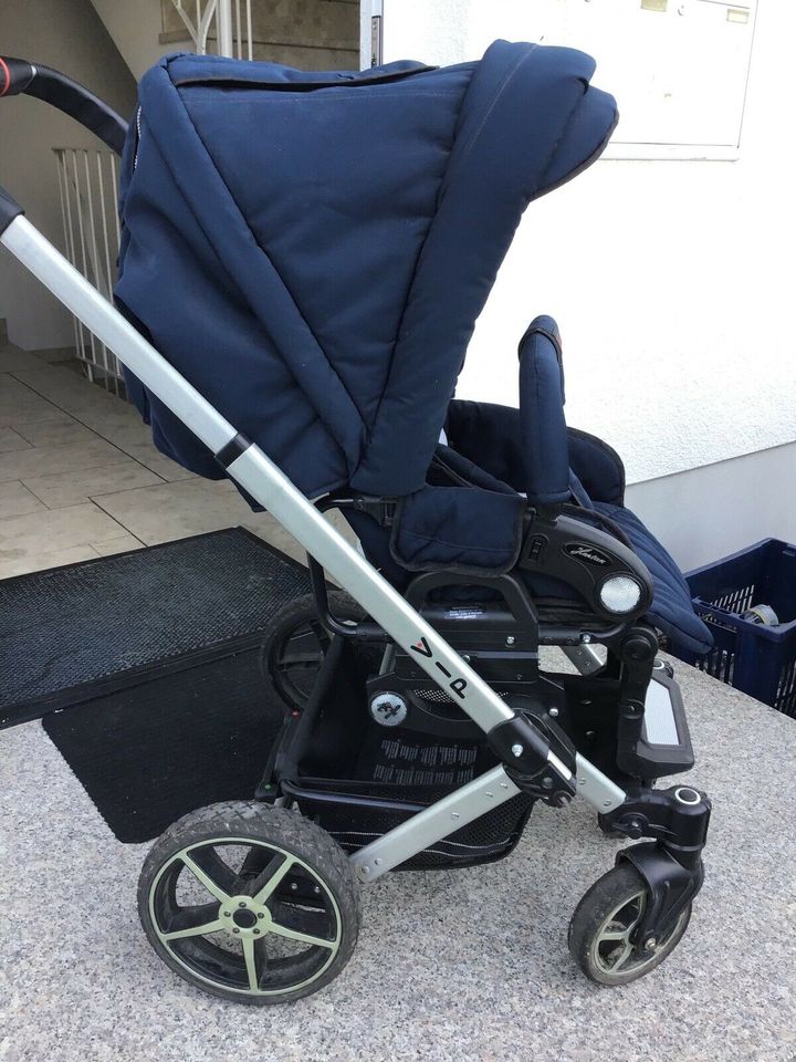 Hartan VIP Kombi-Kinderwagen in blau mit Zubehör in Schriesheim