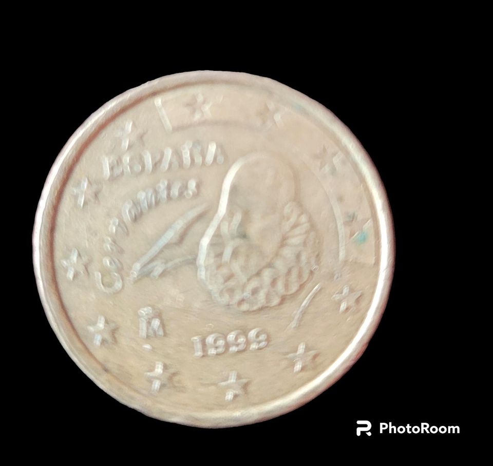 20 Euro Cent Münze Spanien 1999  "Miguel de Cervantes" in Lichtenau