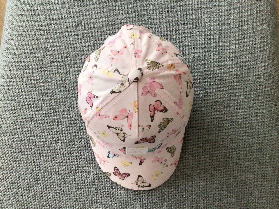 Cap H&M 134/152 Schmetterling rosa Kappe Cappy in Hattersheim am Main