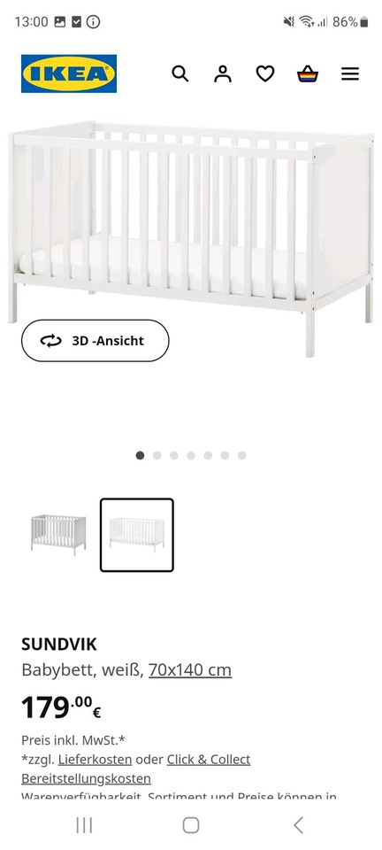 Babybett (Ikea) in Thale-Westerhausen