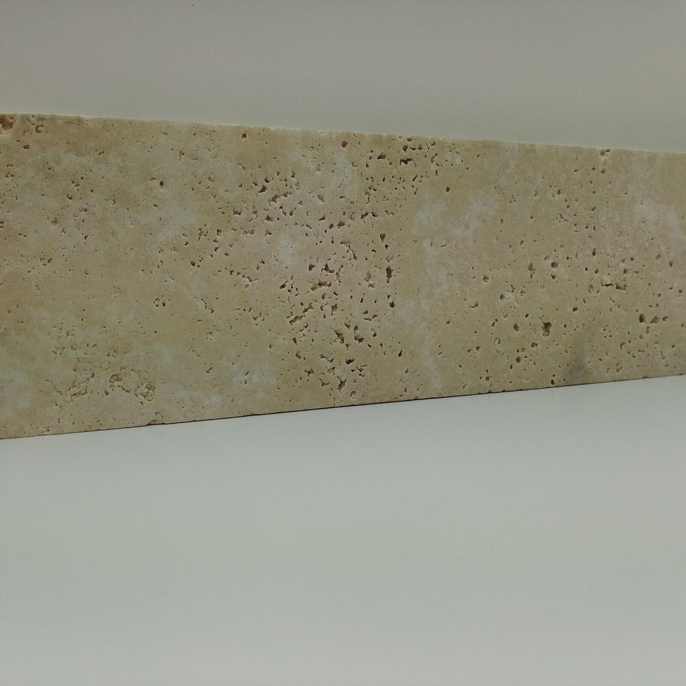 Bordüre Travertin Profil Sockelleiste antik gebürstet 10x30x1cm in Hammoor