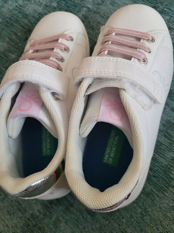 Benetton Turnschuhe Größe 30 weiß in Mannheim