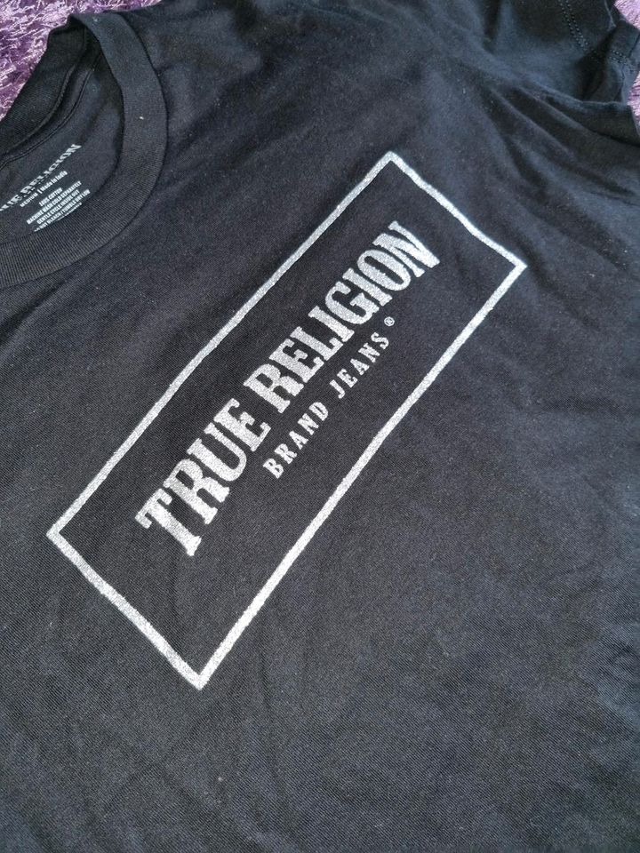 True Religion Tshirt schwarz Silber M in Poppenricht