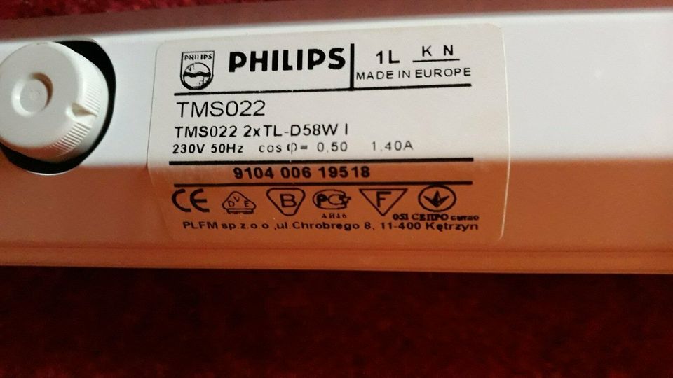 Philips Schwarzlicht Rotlicht für 2x Leuchtstofflampe Neonröhre in Beberstedt