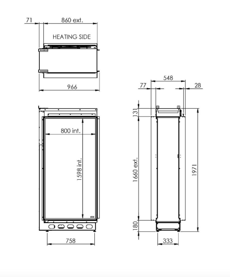 Glen Dimp. e-Matrix Vertical Fire 800/1600 ST Tunnelkamin *7.608€ in Konstanz