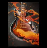 Displate Limited Edition / Flaming Guitar Bayern - Hurlach Vorschau