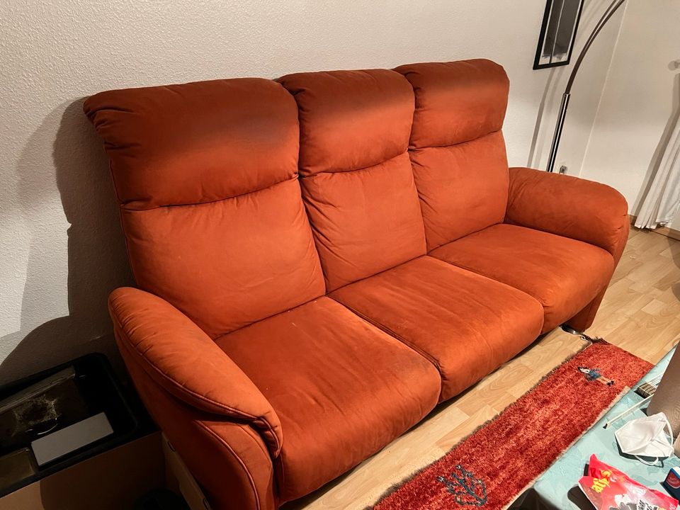 Sofa Couch Set orange | 2er + 3er in Langenfeld