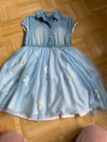 Sommerkleid/Jeans Tüllkleid blau mit Paillettenblumen 128 Hannover - Döhren-Wülfel Vorschau