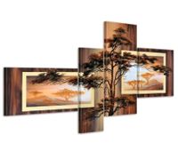 Leinwand-Bild, African Savannah M2, 140x80, 4-teilig, Kunstdruck Sachsen - Glauchau Vorschau