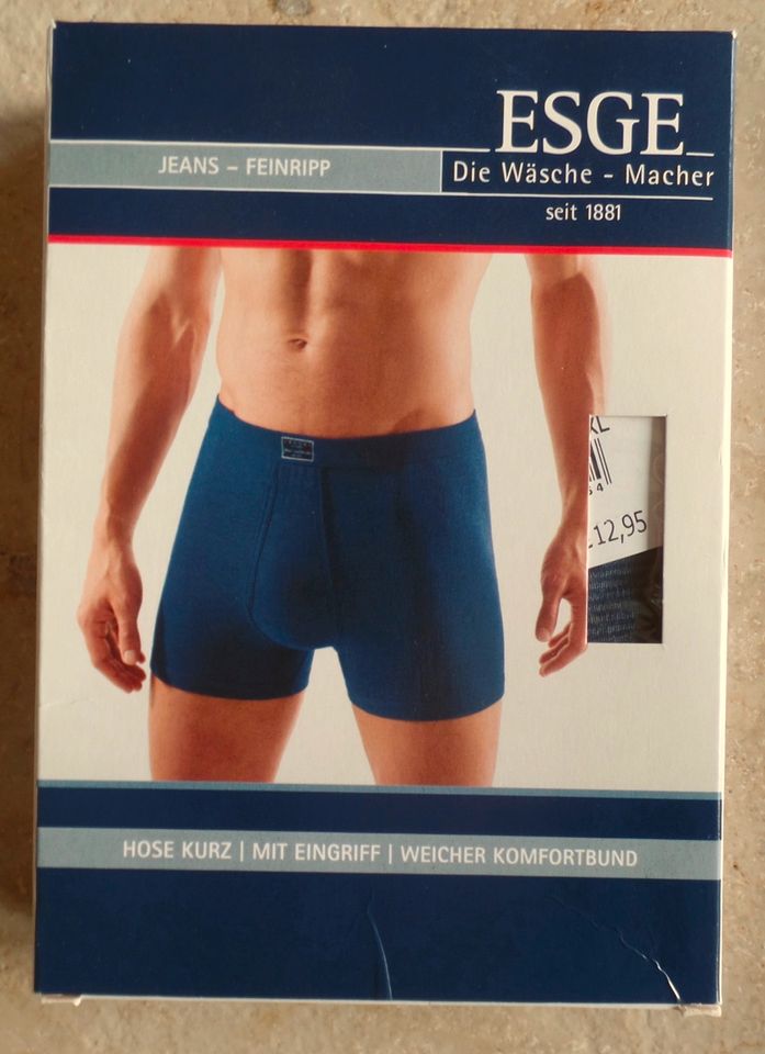 2 neue jeansblaue Unterhosen Gr. 9= 3XL originalverpackt in Büchen