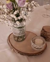 Hochzeit deko Gläser Vasen mit Spitze vintage Bayern - Adelzhausen Vorschau