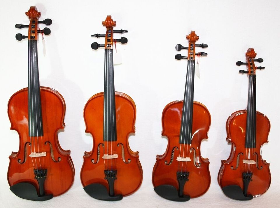 ✅NEU✅Violine Set Geige Kinder Koffer Bogen 1/4 3/4 1/2 4/4 1/8 3 in Essen