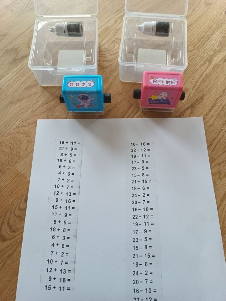 Rechenstempel/ Lernstempel / Rollenstempel/ Addition/ Subtraktion in Auerbach (Vogtland)