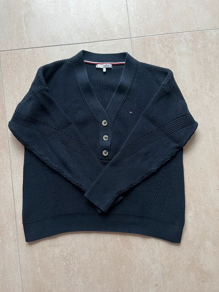 Tommy Hilfiger Pullover Pulli Strick M dunkelblau 38 in Aschaffenburg