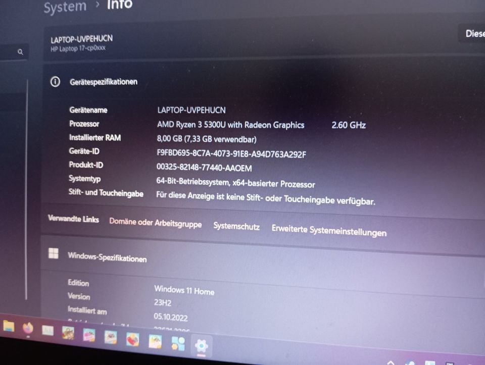 HP Laptop 17 Zoll AMD Ryzen 3 5300u in Sprockhövel