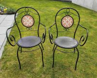 Zwei Stühle Stuhl Mosaik Metall Deko Balkon Terrasse Garten Bayern - Landshut Vorschau