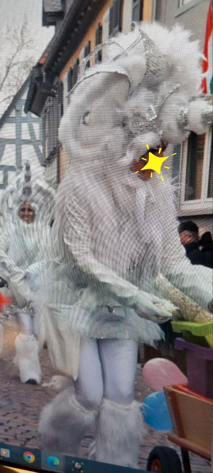 Einhorn Kostüm Fasching Handarbeit weiß silber Größe M in Münster