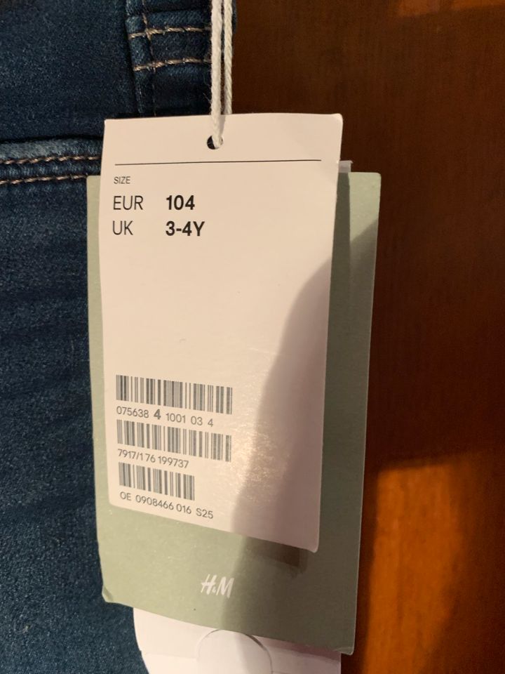 H&M super soft skinny fit 104 neu mit Etikett Jeans in Bocholt