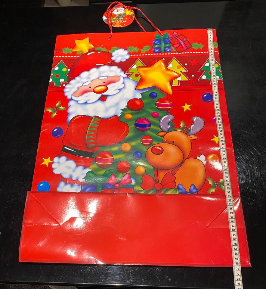 Tüte Weihnachten Geschenktüte Weihnachtstüte bunt 50 x 70 cm in Verl