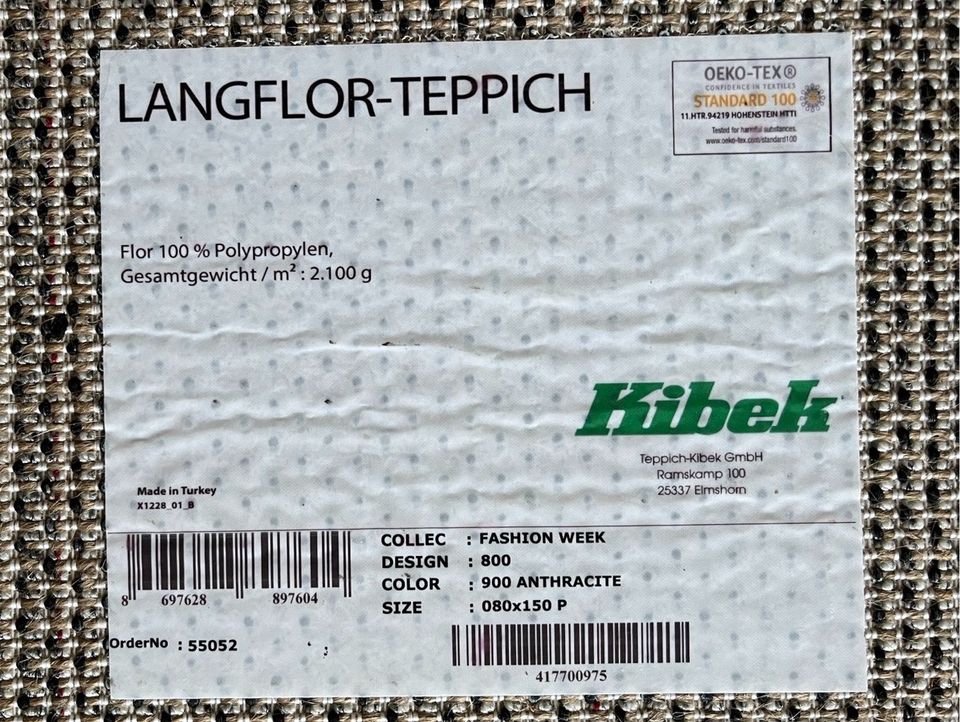 Teppich, Langflor-Teppich schwarz 80x150cm in Hallstadt