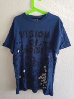 Blaues T-Shirt mit Druck von H&M in Größe 146/152 Hessen - Eschwege Vorschau