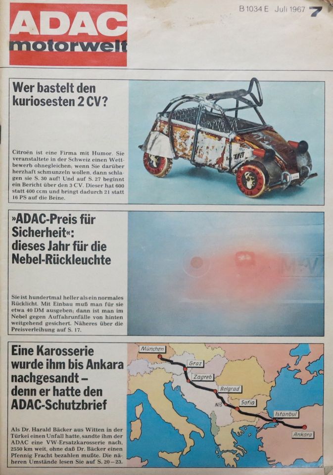 2 CV ENTE - CITROEN - ADAC MOTORWELT 1967 in Düsseldorf