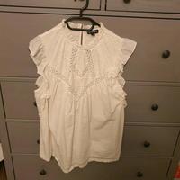 Bluse Lockstickerei C&A Premium 40 weiß creme offwhite Bayern - Feucht Vorschau