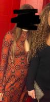 Bershka Retro Kleid XS braun rot Muster Blumen langarm Bayern - Pullach Vorschau