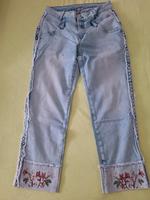 Tredy Jeans 7/8 Gr 38 Stickerei Perlen blau Nordrhein-Westfalen - Rheinberg Vorschau