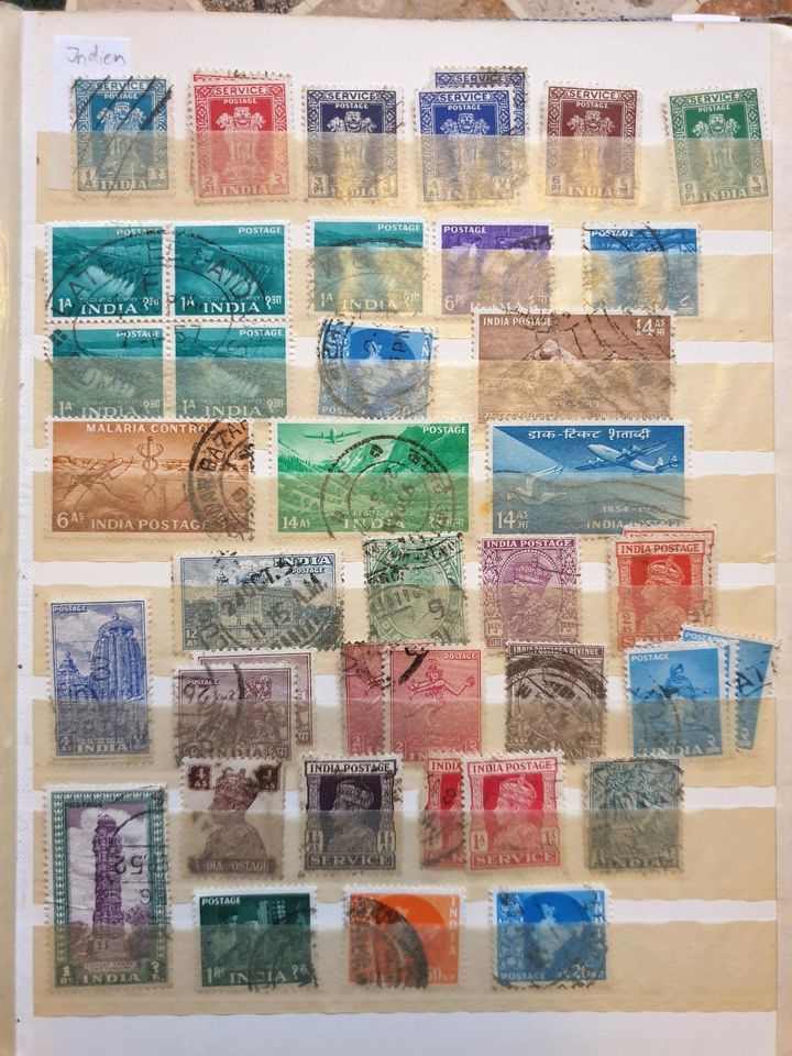alte Briefmarken Asien Pakistan Indien in Bielefeld