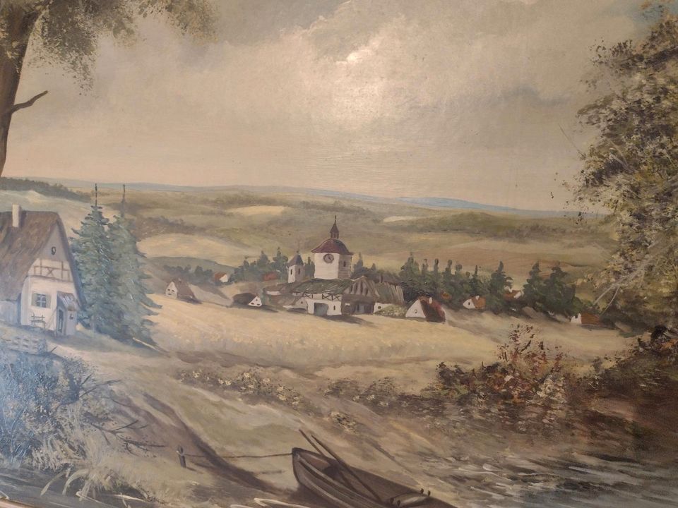 Großes Gemälde,Bild " Landschaft mit Bach" Signiert in Horn-Bad Meinberg