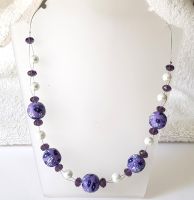 Halskette, Collier, Modeschmuck violett Perle 47 + 6 cm Dortmund - Hörde Vorschau