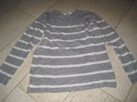H&M Pullover Größe 170 grau weiß gestreift Winter warm mit Wolle Hessen - Hüttenberg Vorschau