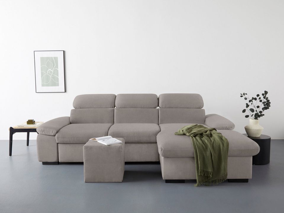 Eck-Sofa Kopfteil-Verstellung Hocker Struktur Couch UVP 2399,-NEU in Kassel