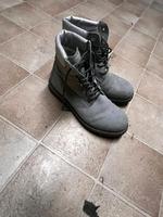 gebrauchte Stiefel Gr. 40 grau Niedersachsen - Wedemark Vorschau