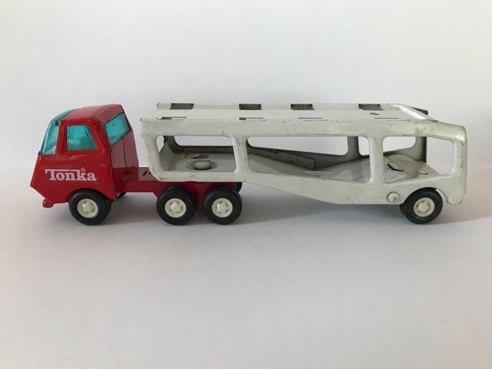 TONKA Autotransporter 70er Jahre LKW Anhänger Blechspielzeug alt in Ochtendung