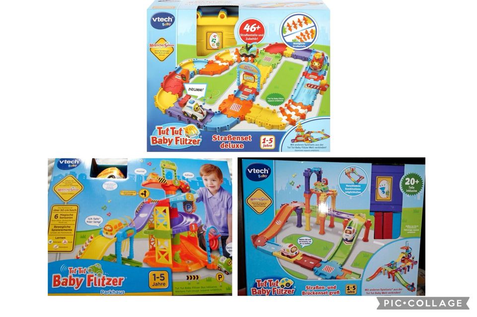 VTech Tut Tut Baby Flitzer Parkhaus, StraßensetDeluxe, Brückenset in Wipperfürth