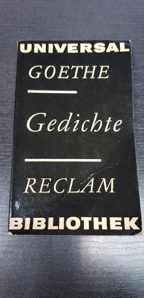 Goethe - Gedichte * RECLAM UNIVERSAL - BIBLIOTHEK * DDR 1969 in Dresden