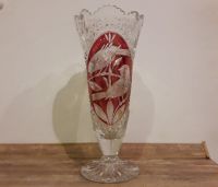 Bleikristall Vase Hofbauer Elisabethhütte roter Vogel Niedersachsen - Vienenburg Vorschau