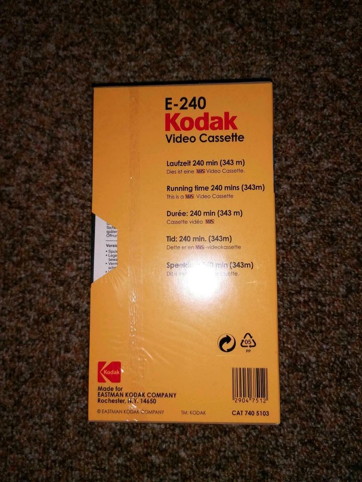 Kodak VHS Videokassetten (neu, OVP, E-240) in Rodenberg